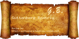 Guttenberg Beatrix névjegykártya