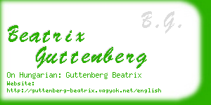 beatrix guttenberg business card